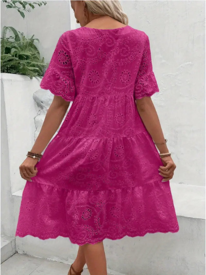Lace A-Line Mini Dress