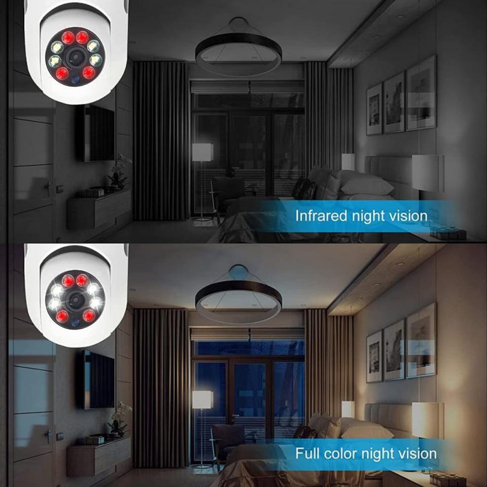 Wireless Wifi Light Bulb Camera Security Camera