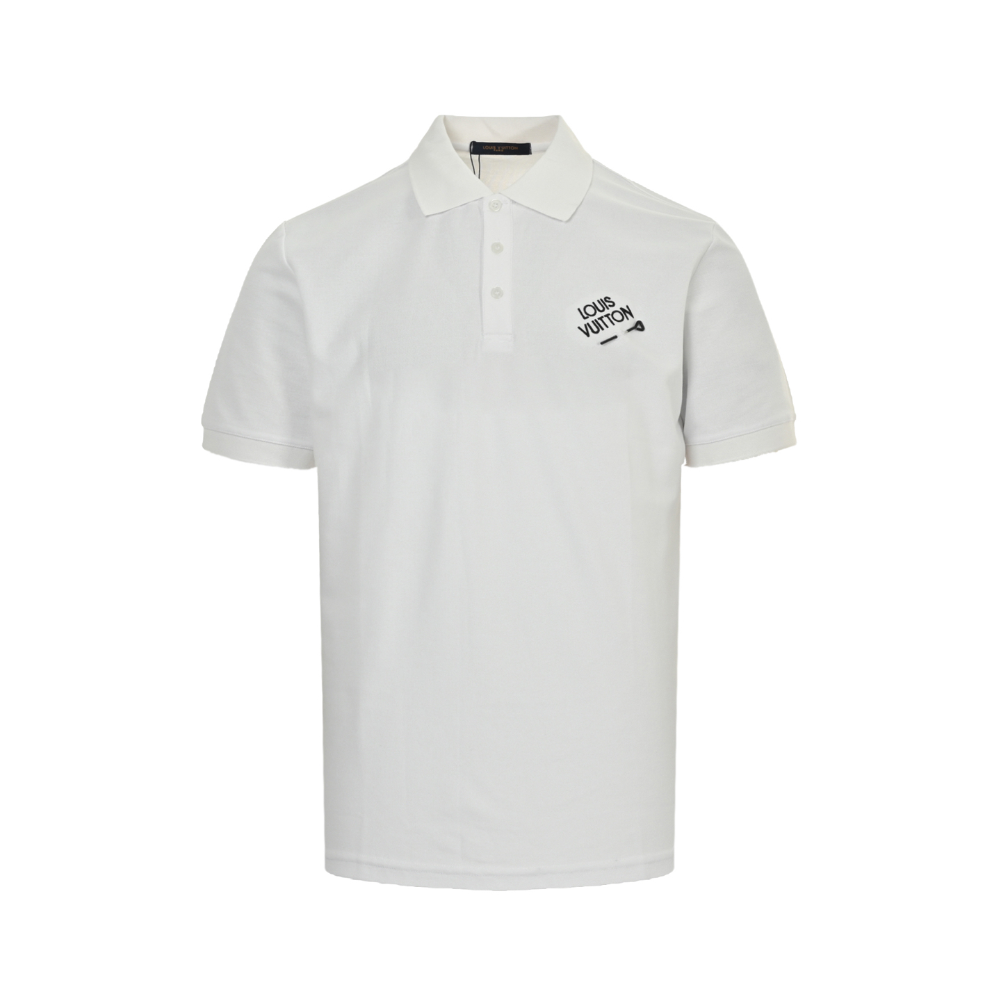 Louis Vuitton 25ss lettering embroidered pin Polo short sleeve