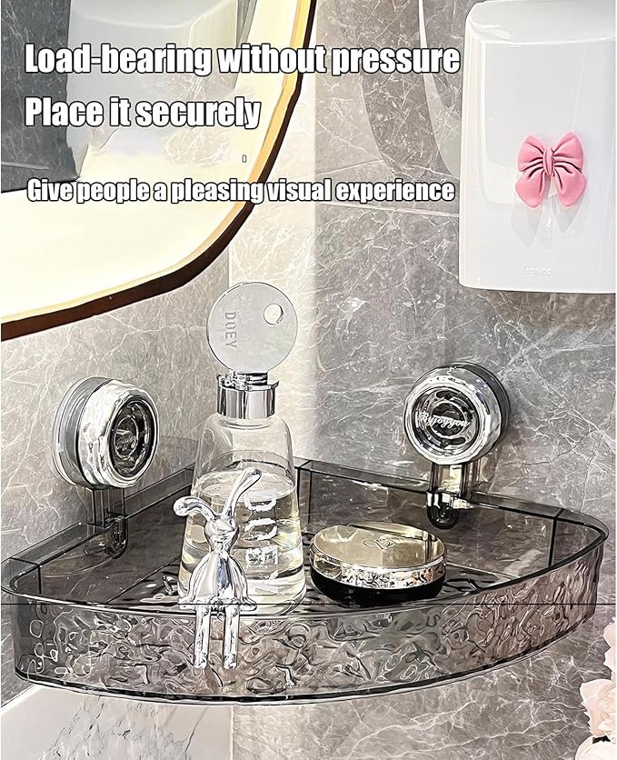 🛀🛀 Bathroom Triangle Basket Storage Shelf (No Drilling Required)