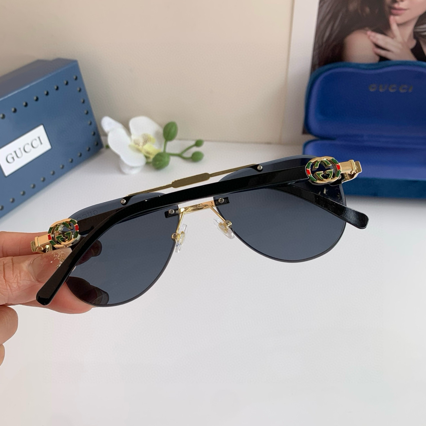 Gucci rimless sunglasses