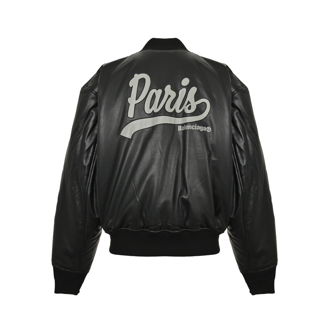 Balenciaga 24FW printed jacket leather coat