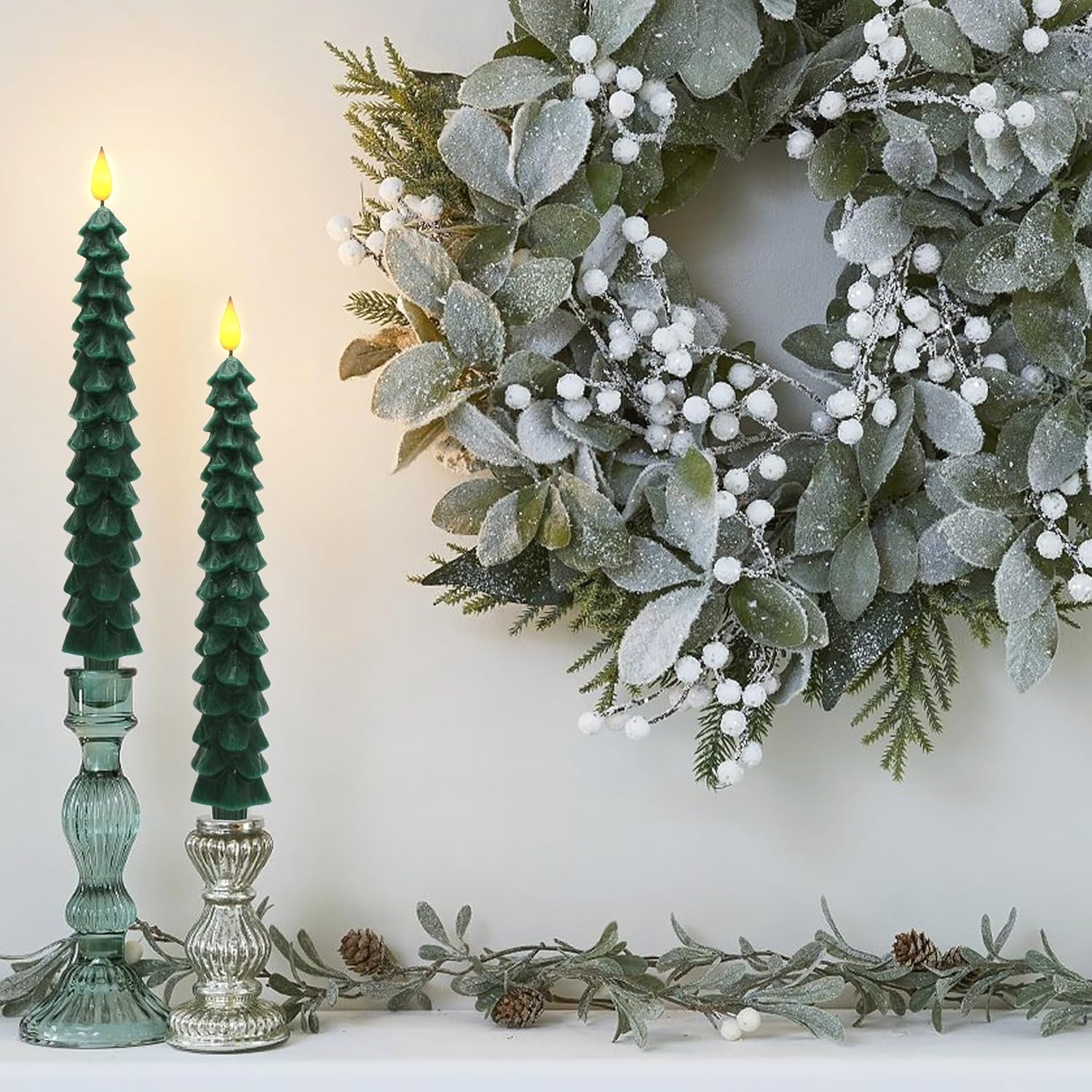 Christmas Tree Candles with Remote and Timer