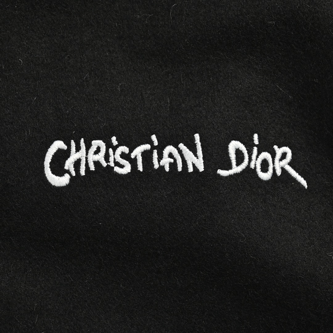 Dior 24Fw front and back embroidered lettering baseball jacket
