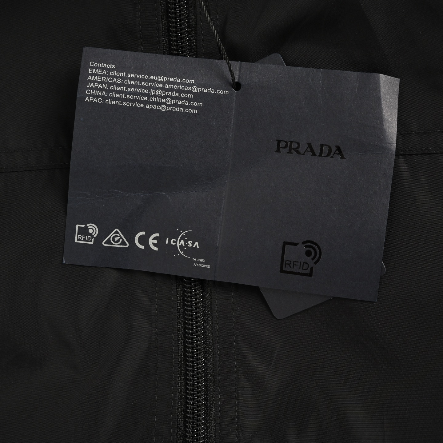 Prada 25Fw triangle patch stand collar jacket
