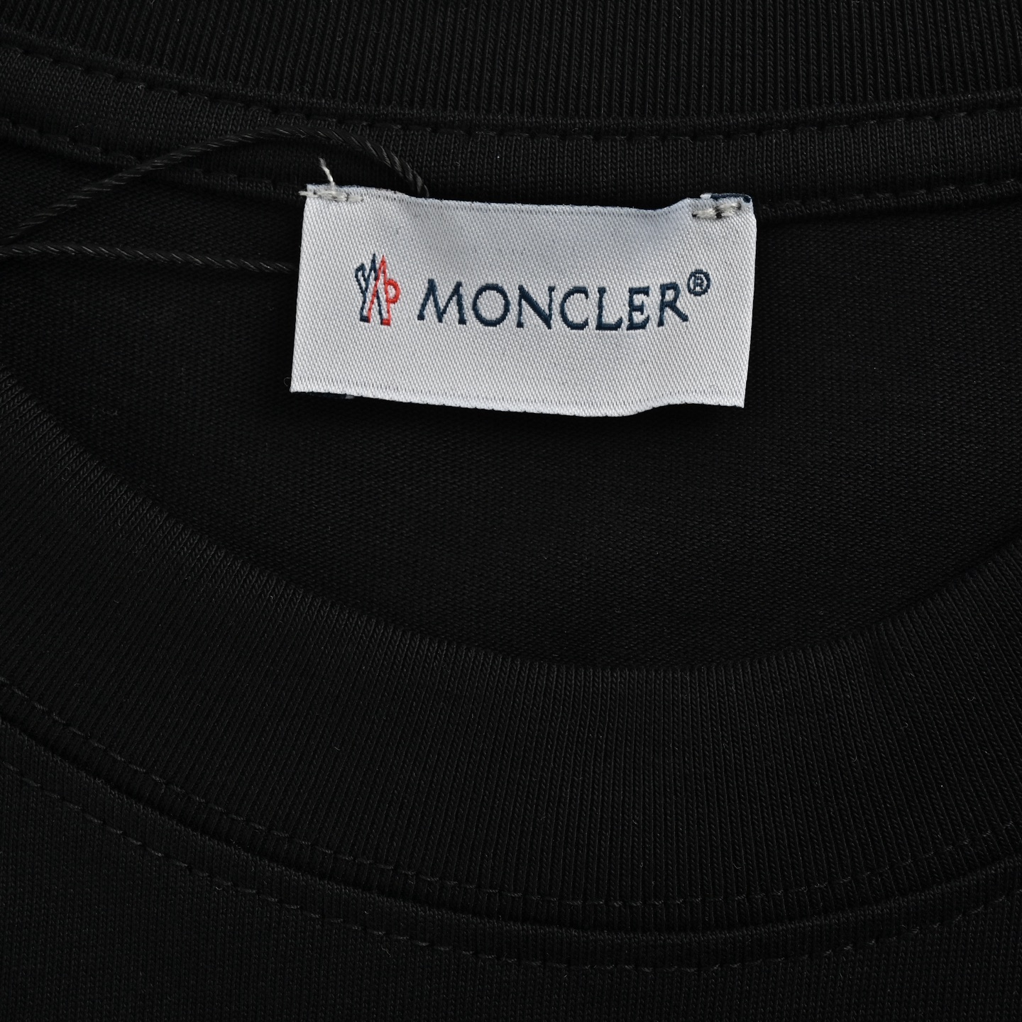 Moncler classic flocked letter logo print short sleeves