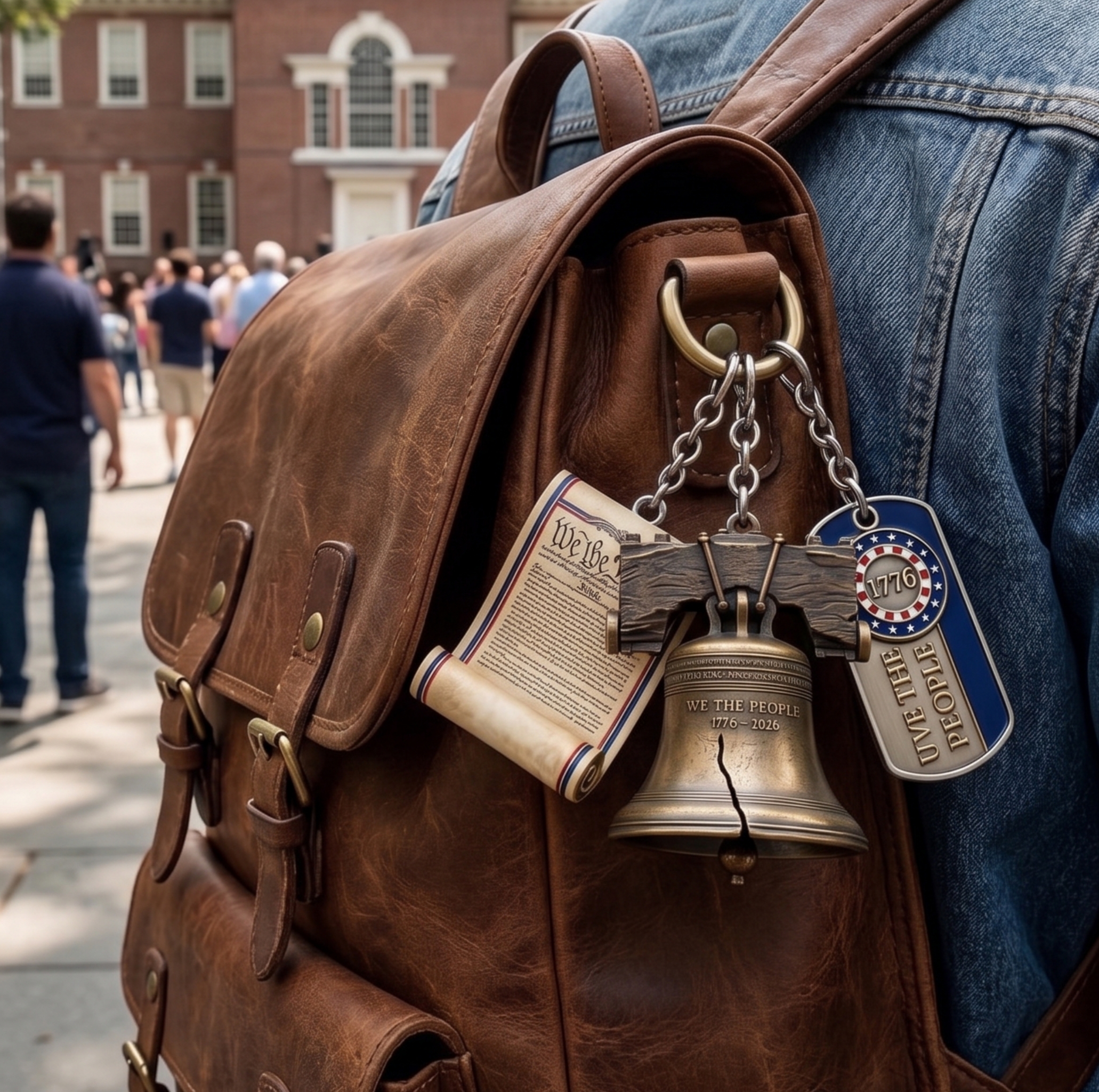 🇺🇸 We The People 250th: Liberty Bell Keychain – Patriot Edition 🛎️