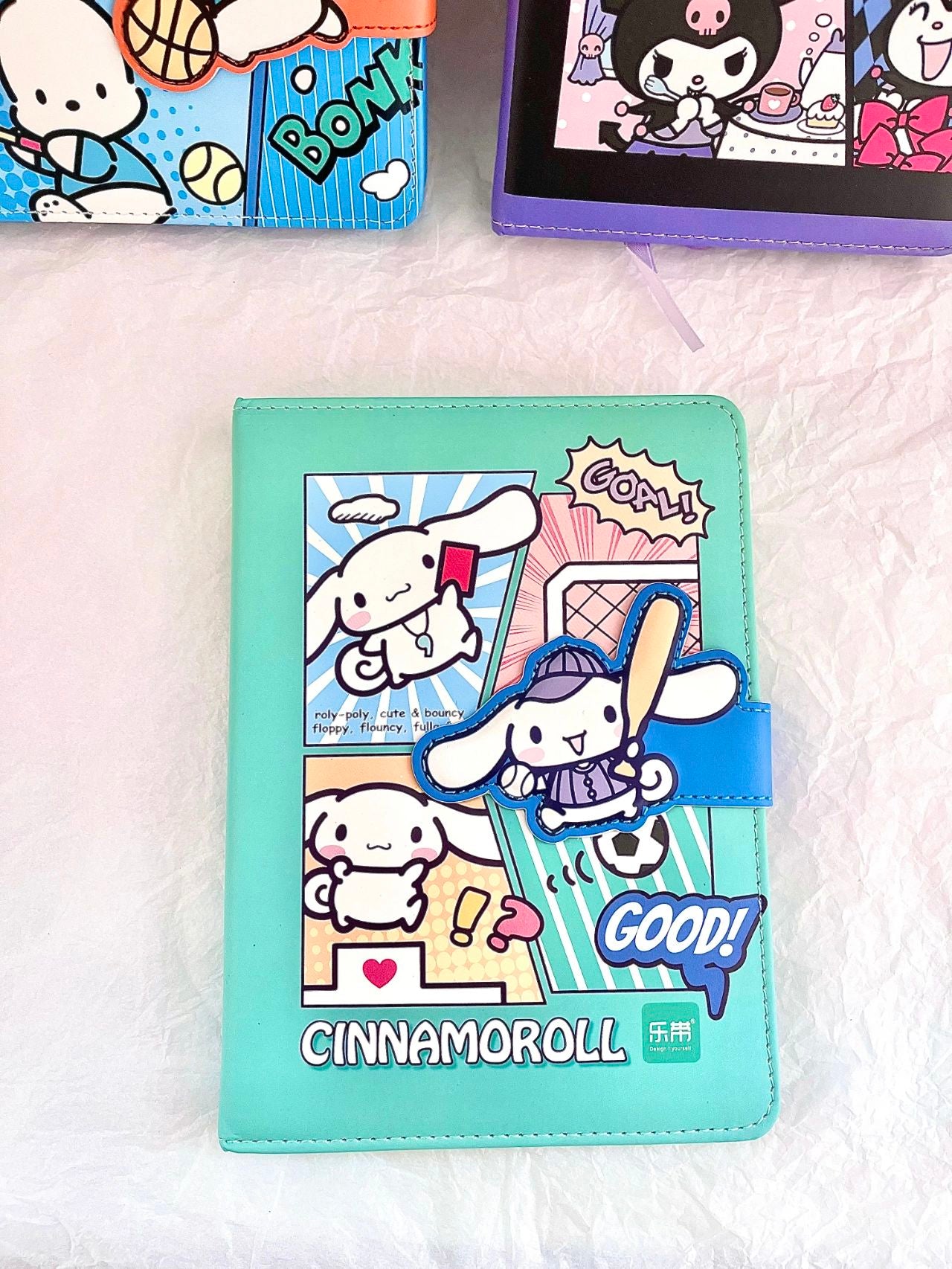 Sanrio Magnetic Clasp Notebook( B5, 6.9x9.8 Inches, 96 Lined Pages)|Diary Personal Journal for Women  Office School Supplies
