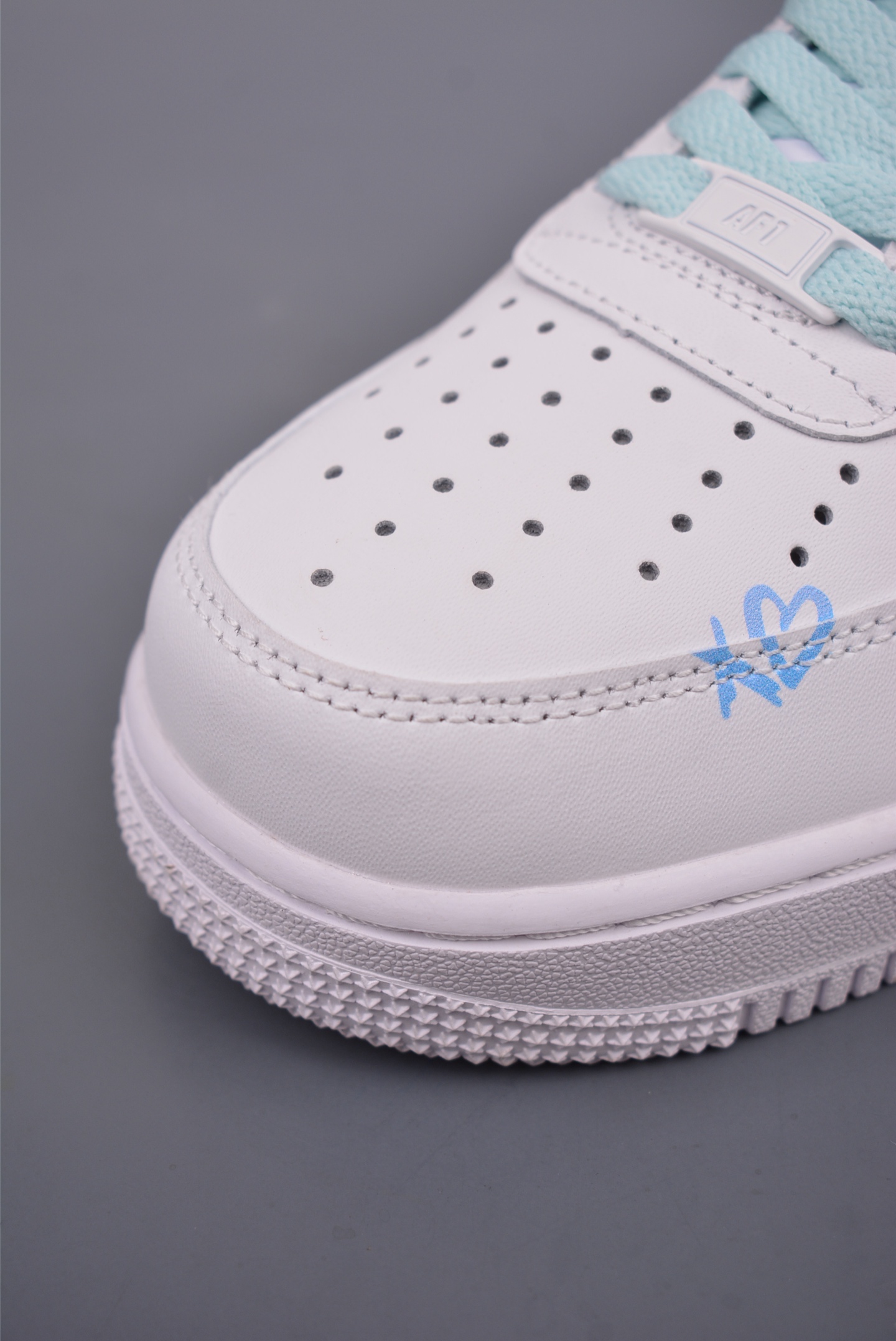Nike Air Force 1 Low Low-top Sneakers White and Blue Spray Painted Graffiti CW2288-111