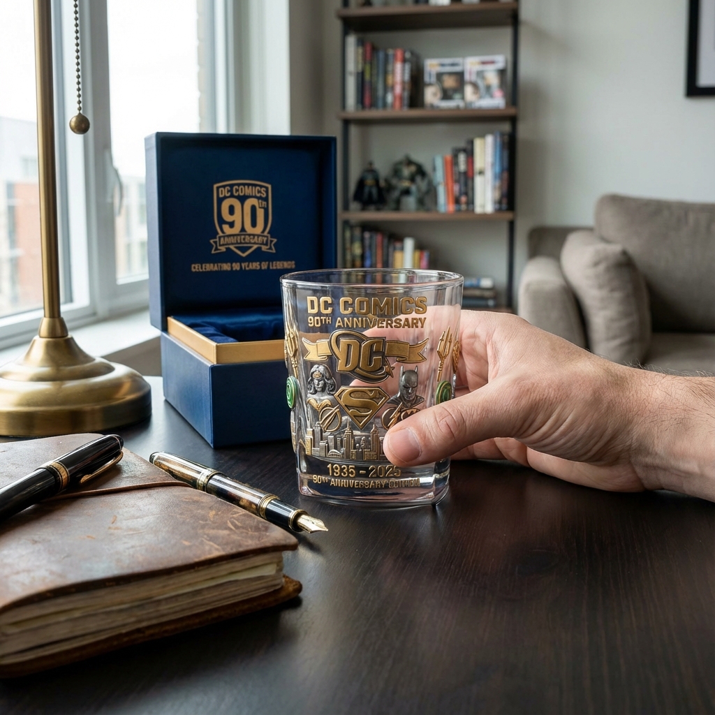 DC Comics Legends 90 Years Glass