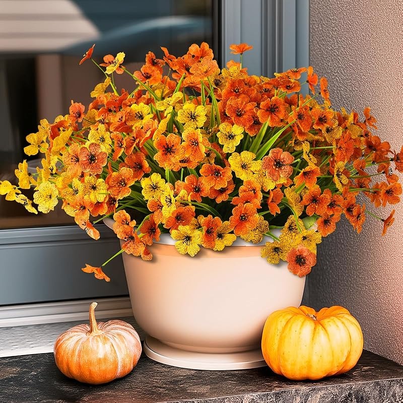 🔥On Sale🔥12 Bundles Artificial Fake Fall Plants Flowers