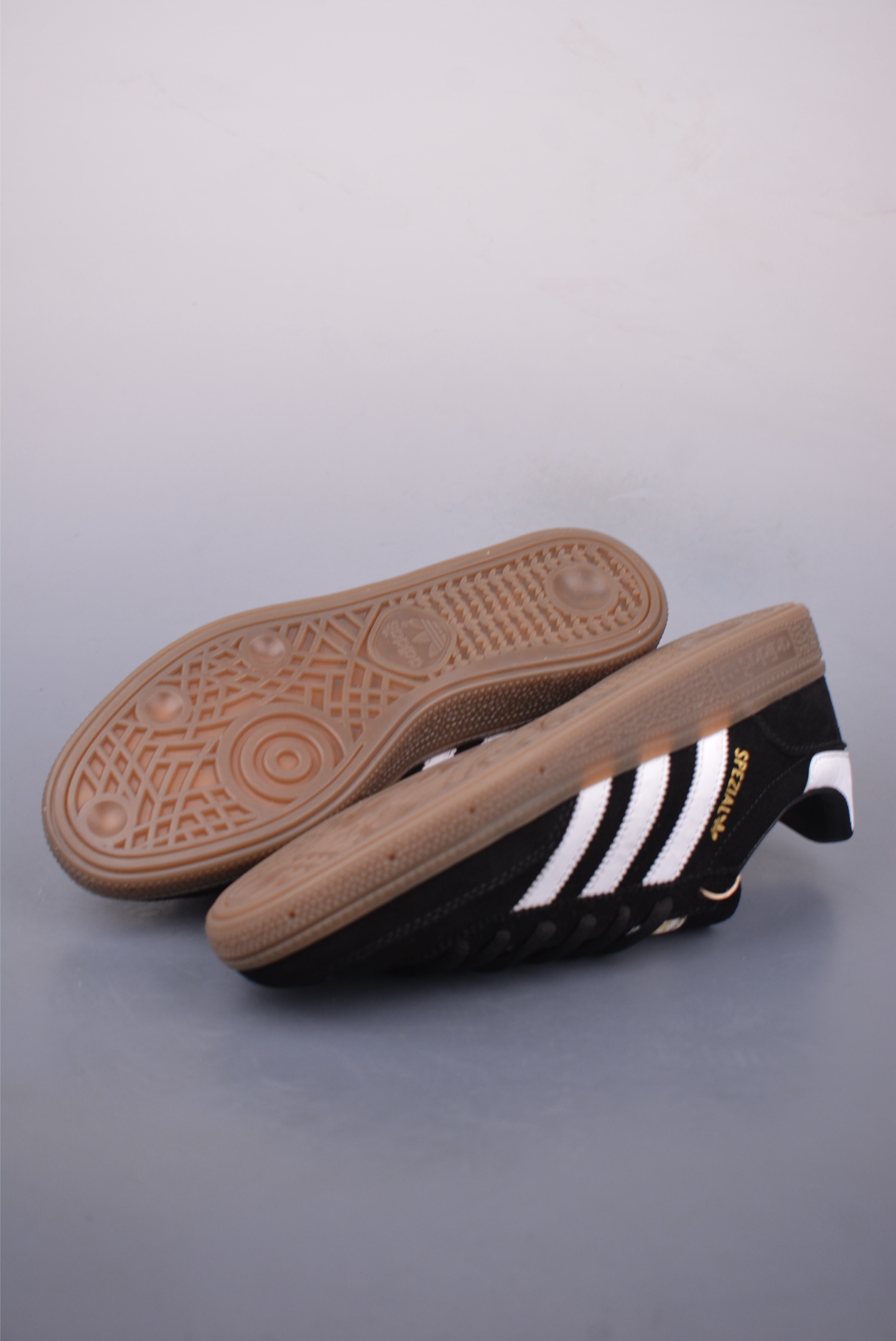 Adidas Originals Handball SPZL sports shoes black and white raw rubber sole DB3021