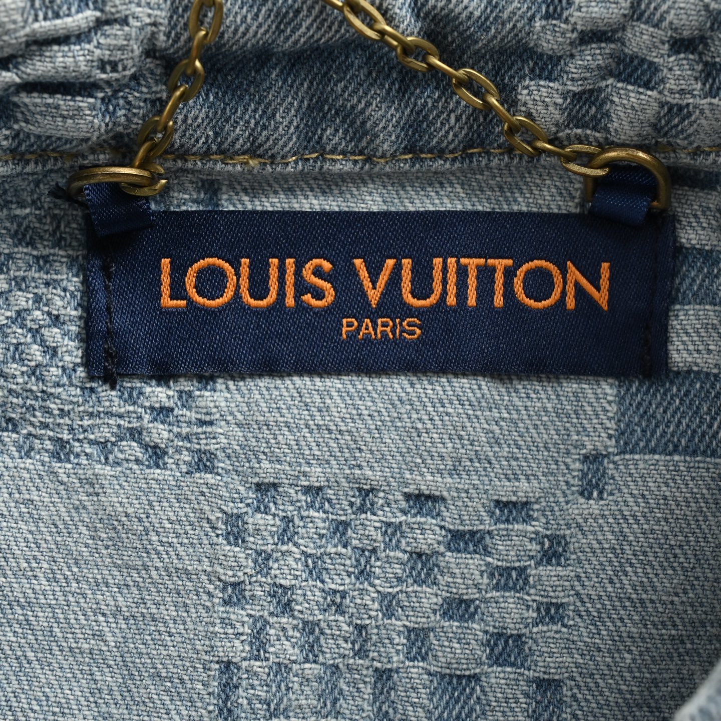 Louis Vuitton 25ss Checkerboard Jacquard Denim Short Sleeve Shirt