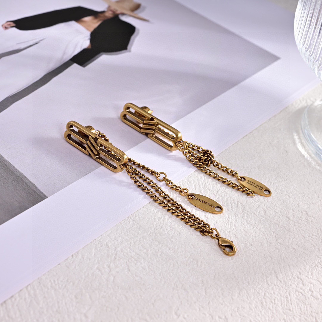Balenciaga chain earrings