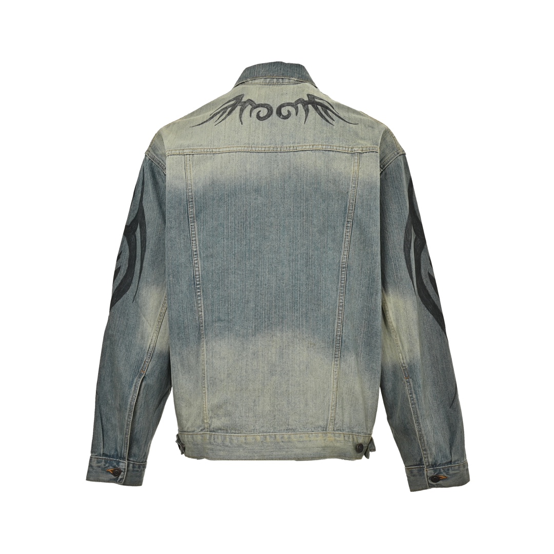 Balenciaga 24Fw Y2K totem denim jacket