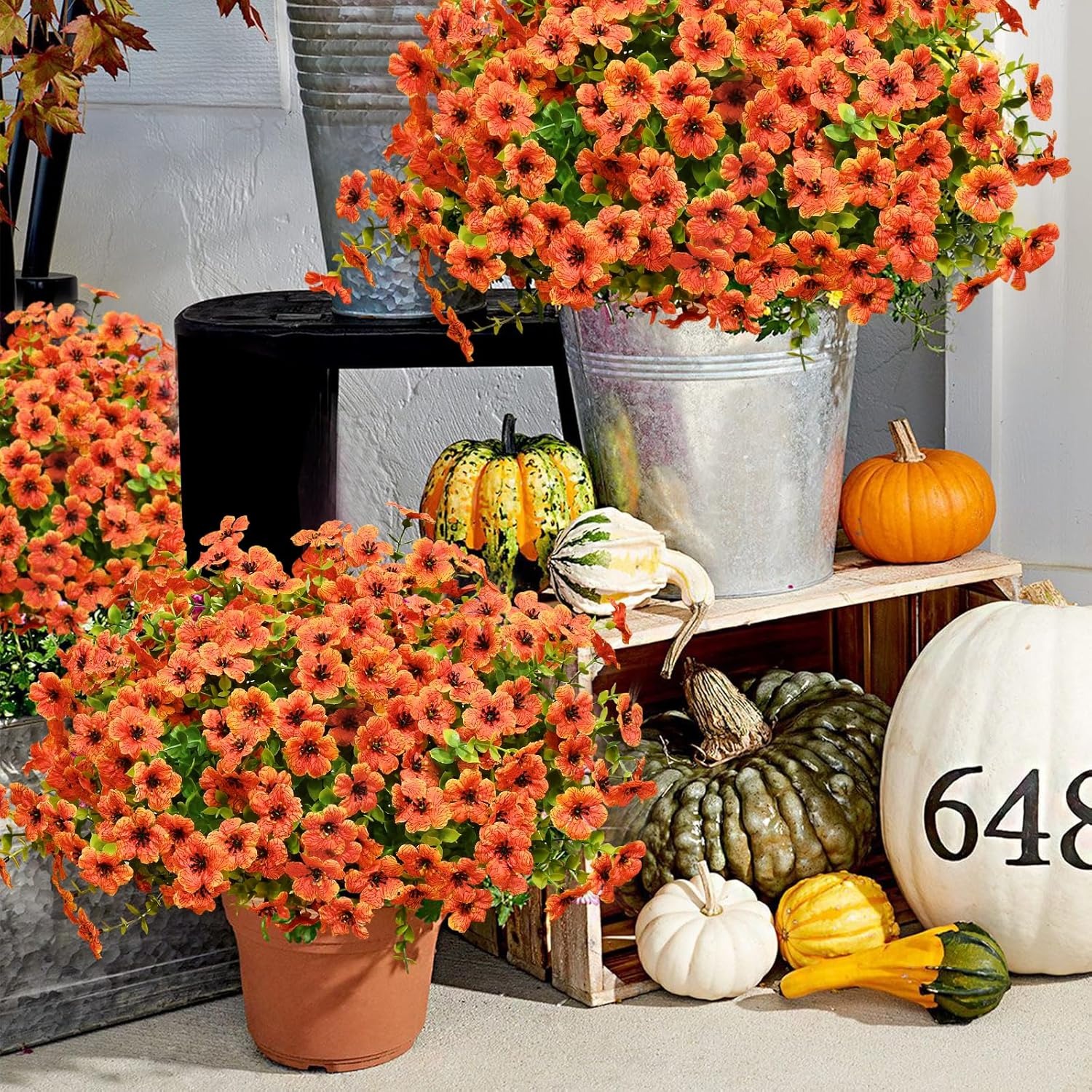 🏆Last Day 49% OFF⚡Artificial Fall Flowers UV Resistant Fake Outdoor Plants
