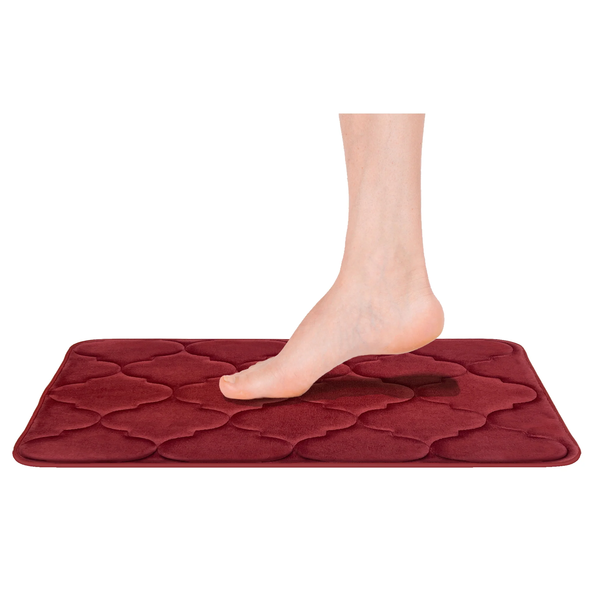 Madison Moroccan Soft Non-Slip Memory Foam Bath Mat, 17x24 Inches