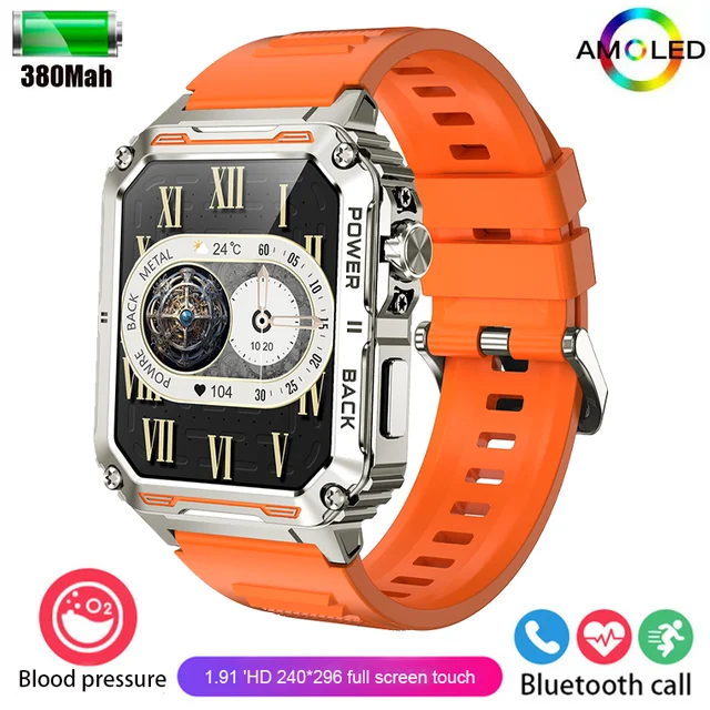 2024 New Men's smartwatch Bluetooth Headset HD Bluetooth Call Business Outdoor Sports IP68 Waterproof watch for Android iOS