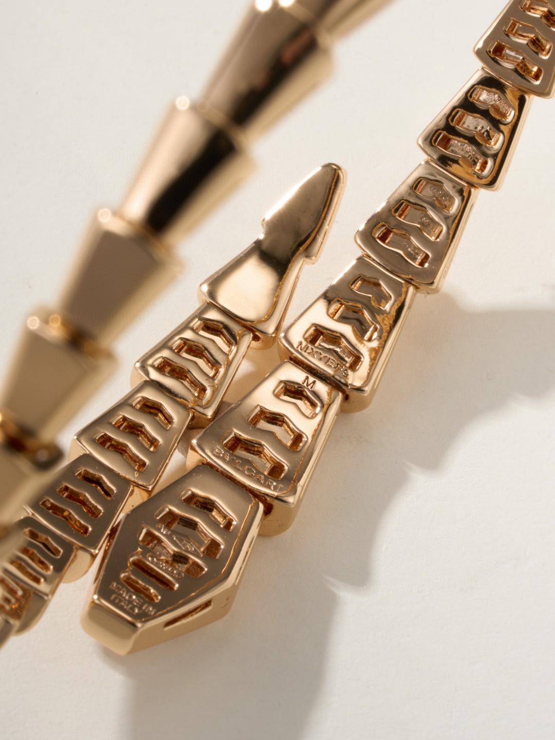 Bulgari head and tail diamond elastic snake bracelet
