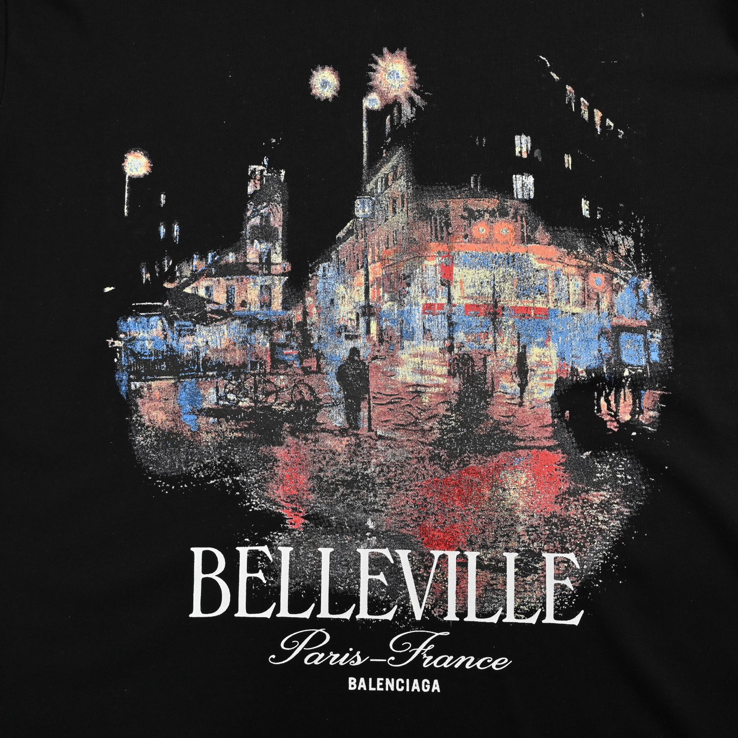 Balenciaga Night view printed short sleeves