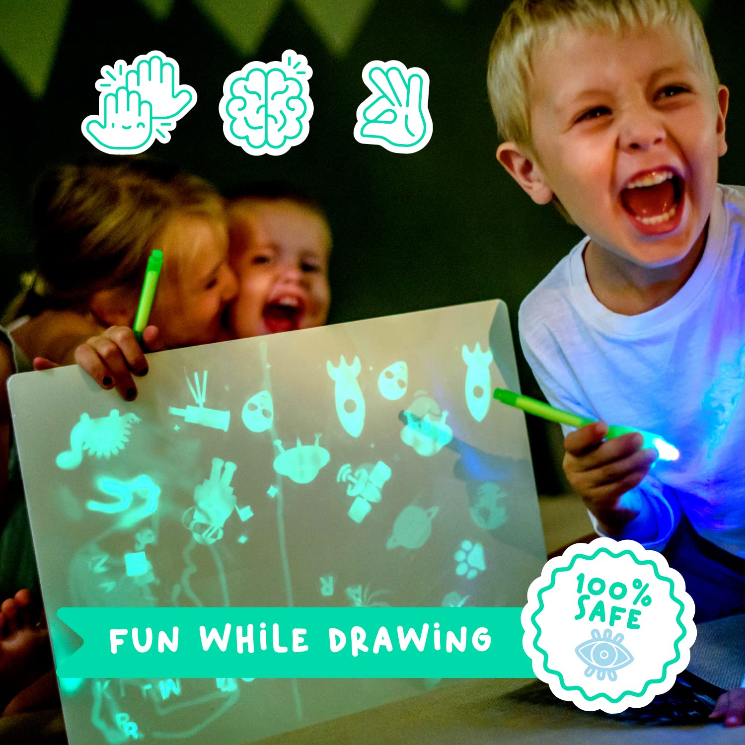 (🔥Big Pre-Christmas Sale-SAVE 48% OFF) Magic Doodle Board with Light -BUY 2 SETS GET 1 SET FREE NOW!