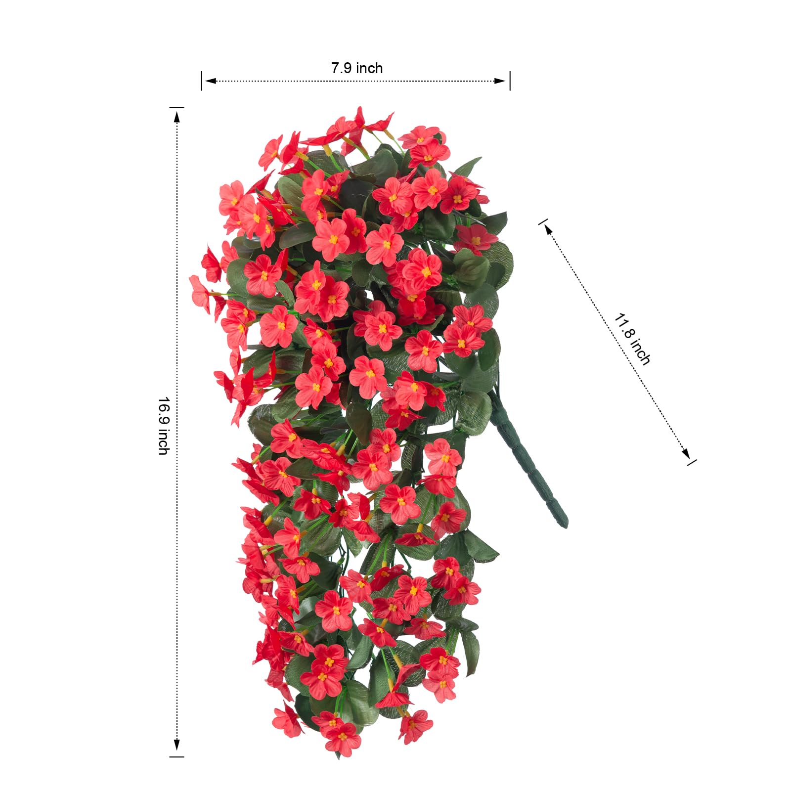 🔥Cozy Fall Decor Sale🔥Artificial Faux Silk UV-Resistant Realistic Violet Orchid Vine