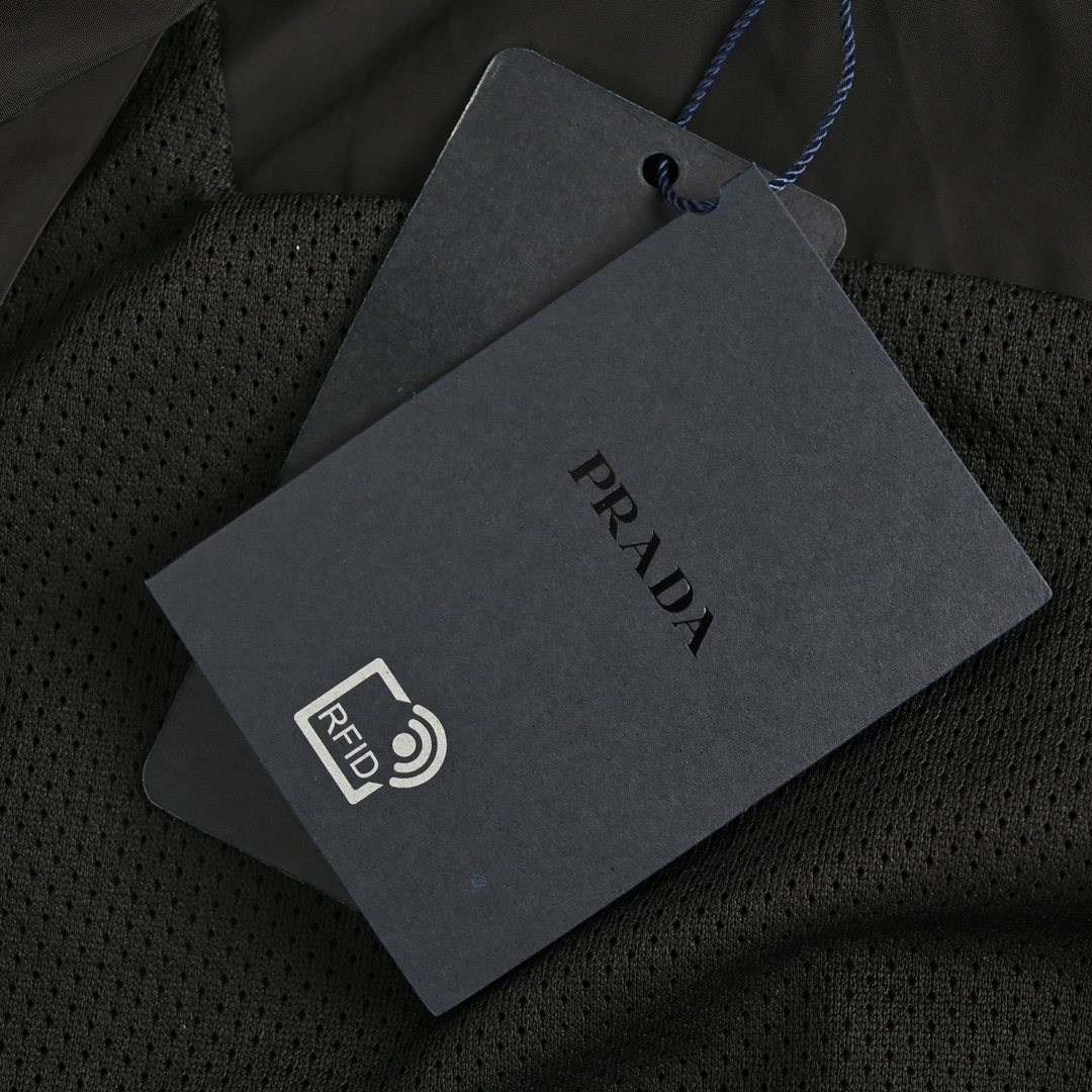 Prada 24Fw logo-print woven trench jacket