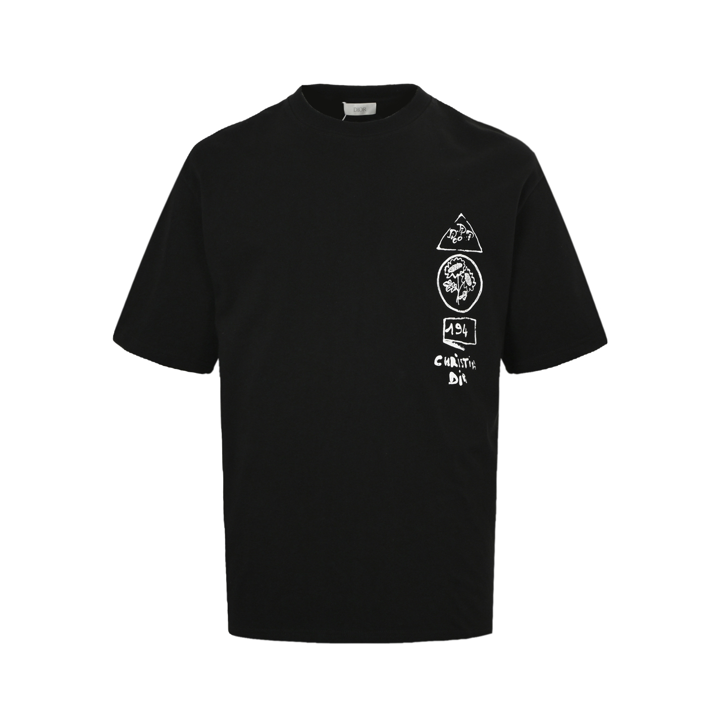 Dior 25ss printed logo short sleeve