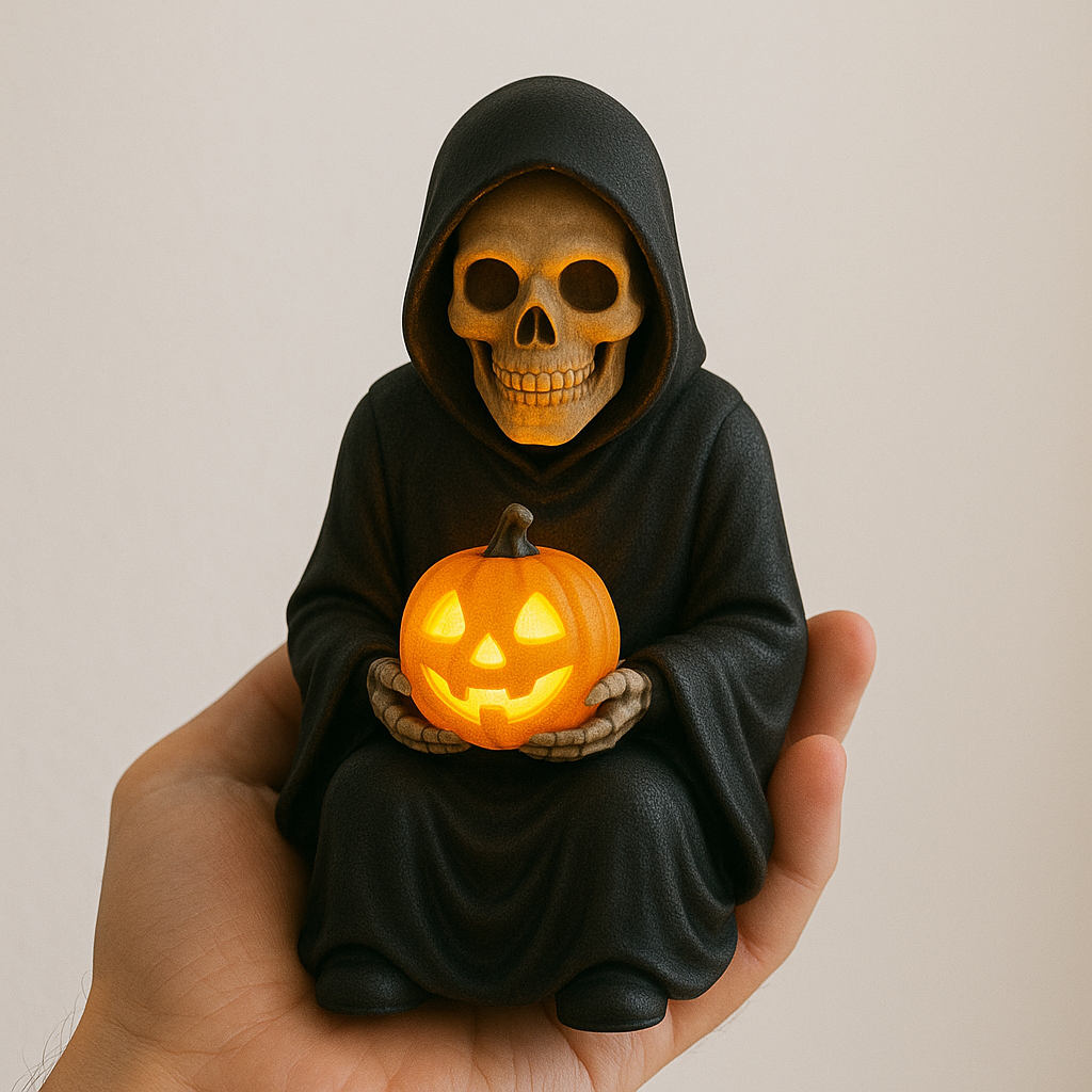 👻 Grim Reaper Pumpkin Figurine