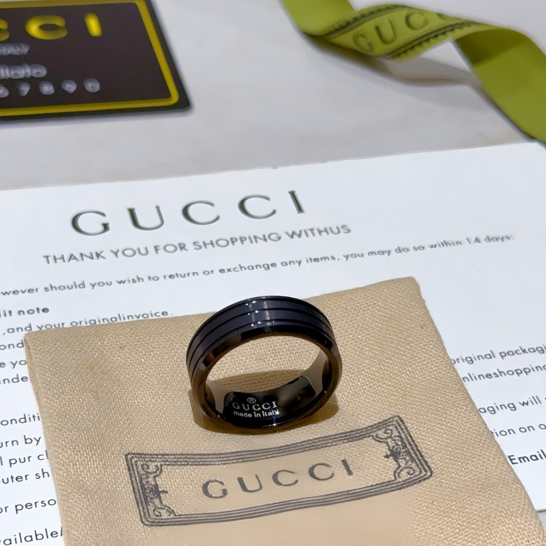 Gucci Black Line Ring