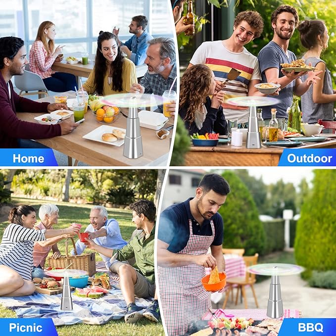 Outdoor picnic fly repellent fan