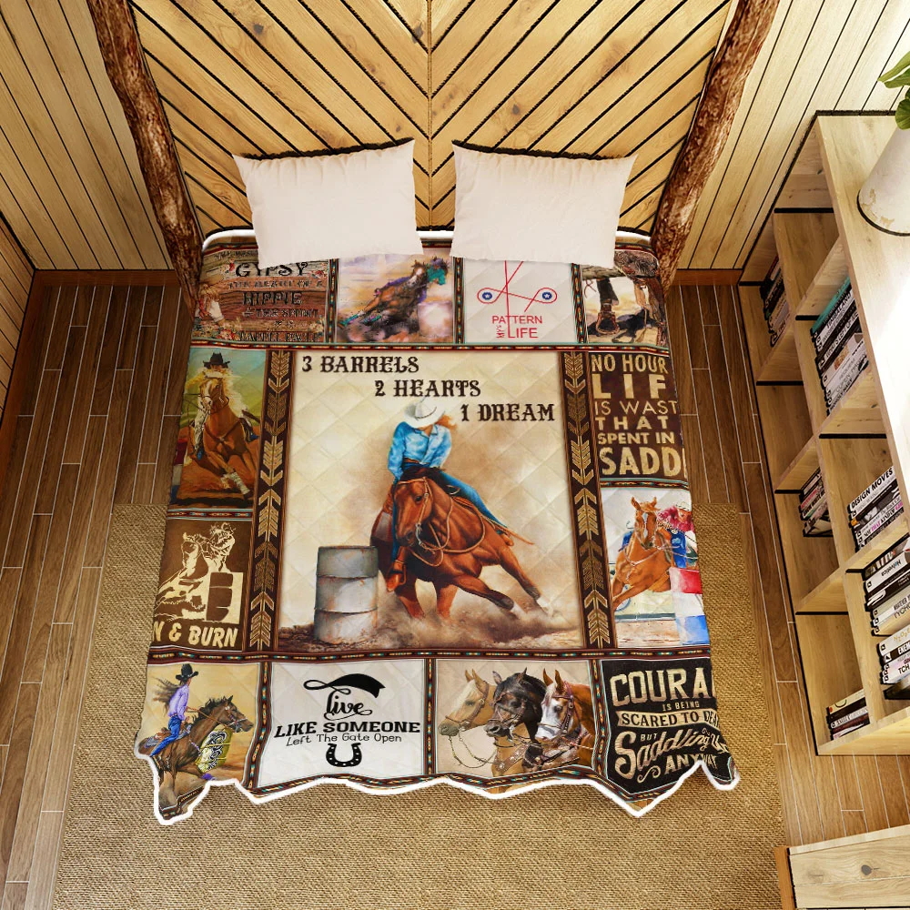 Barrel Racing Quilt Blanket