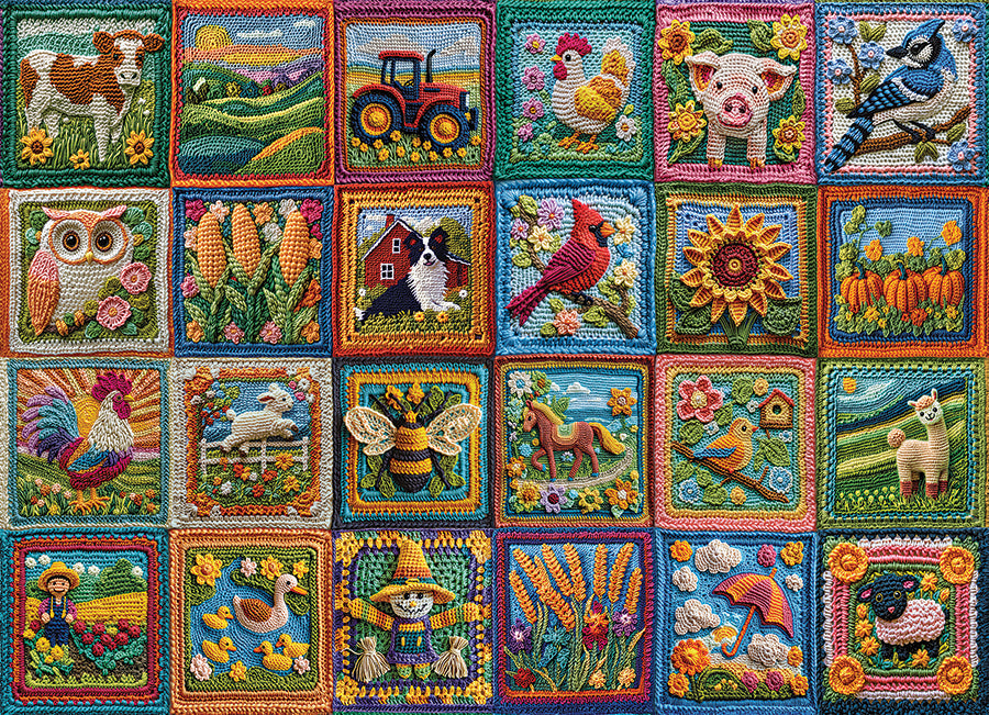Country Life Crochet | 1000 Piece | AI Assistance