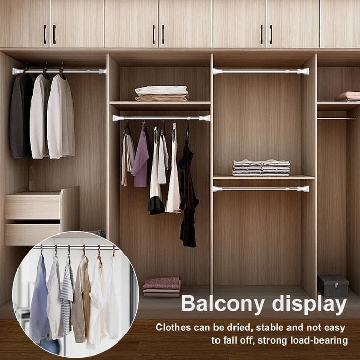 Perforation-free Wardrobe Hanging Support Hanger Expansion Rod