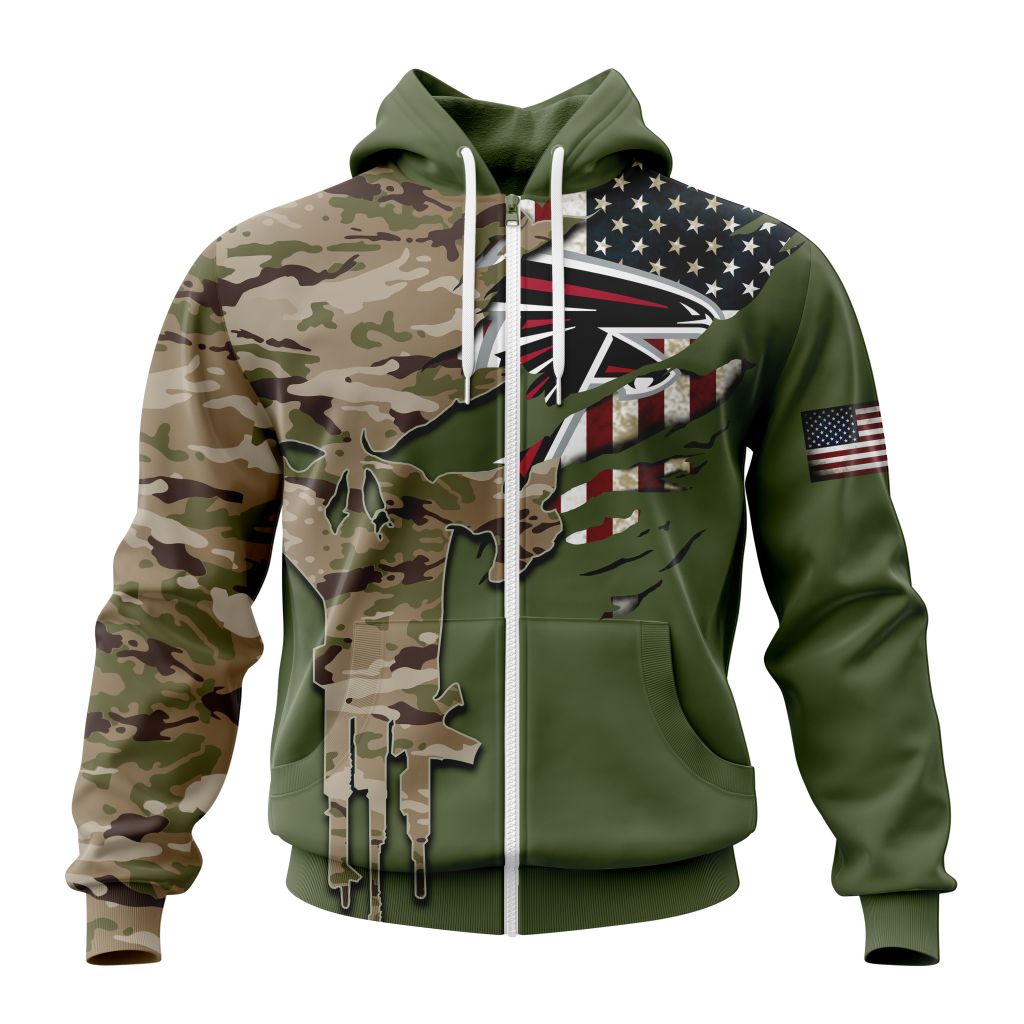 ATLANTA FALCONS 3D HOODIE VETERANS DAY