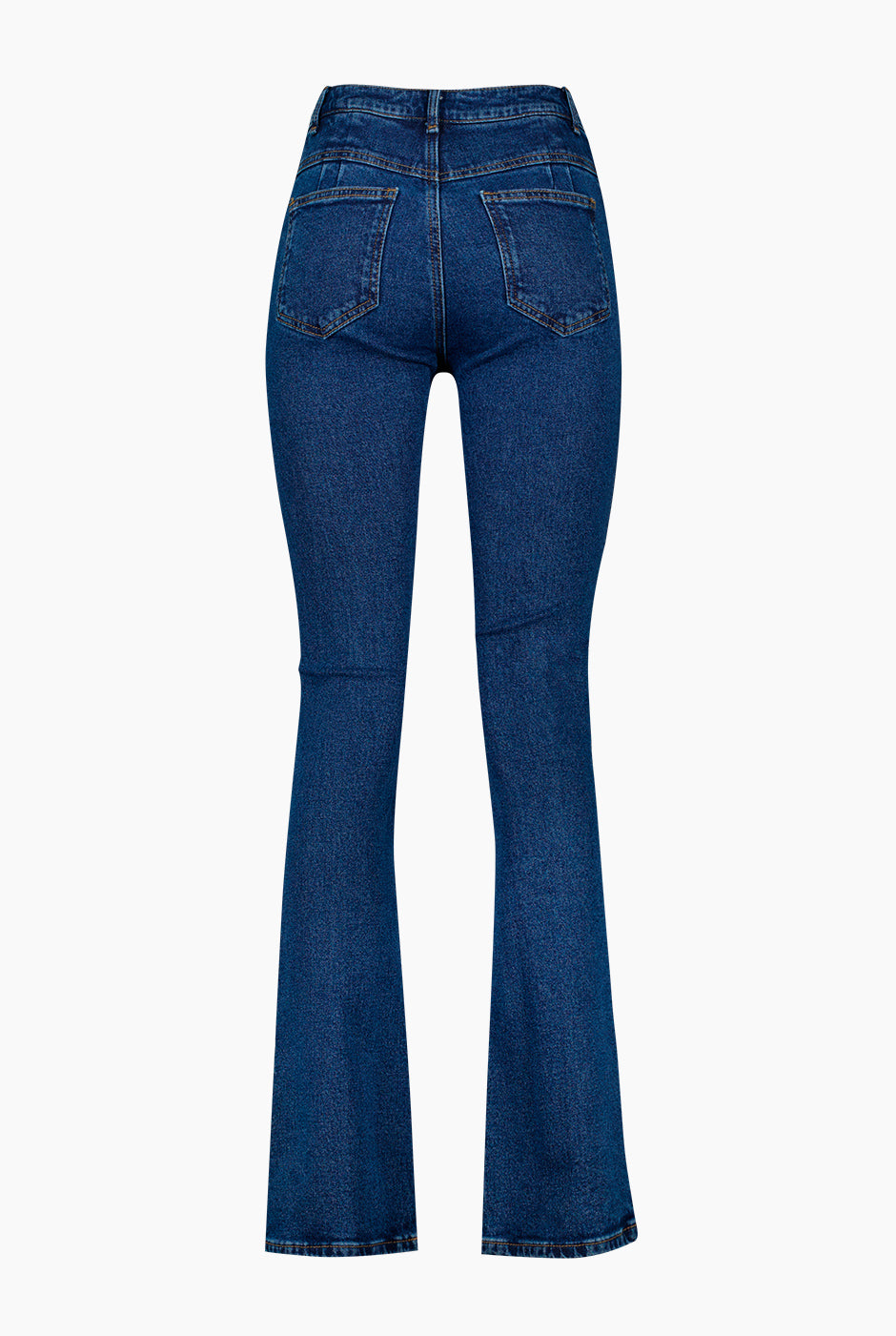 Jeans de mezclilla recto con alforza