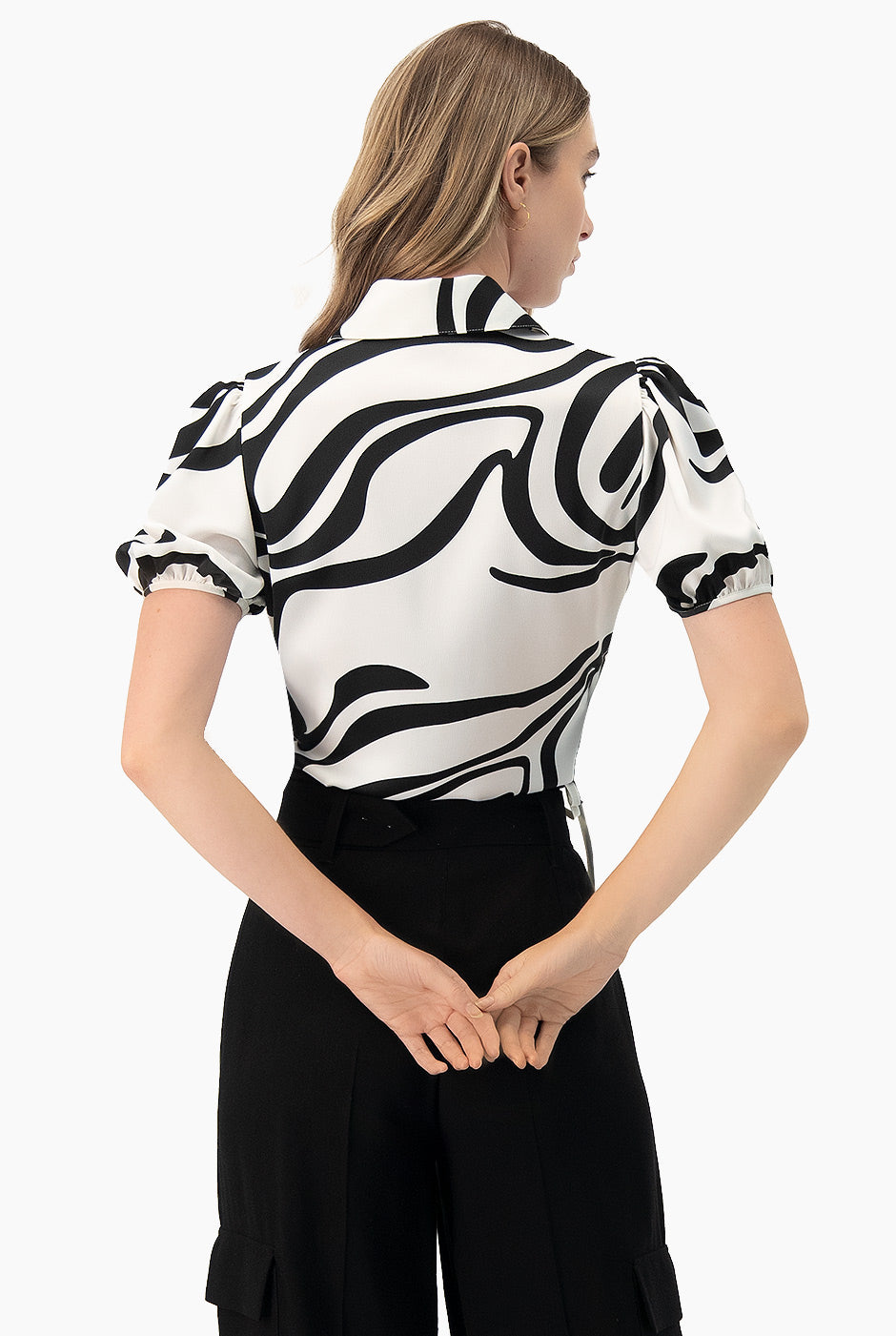 Blusa estampada camisera