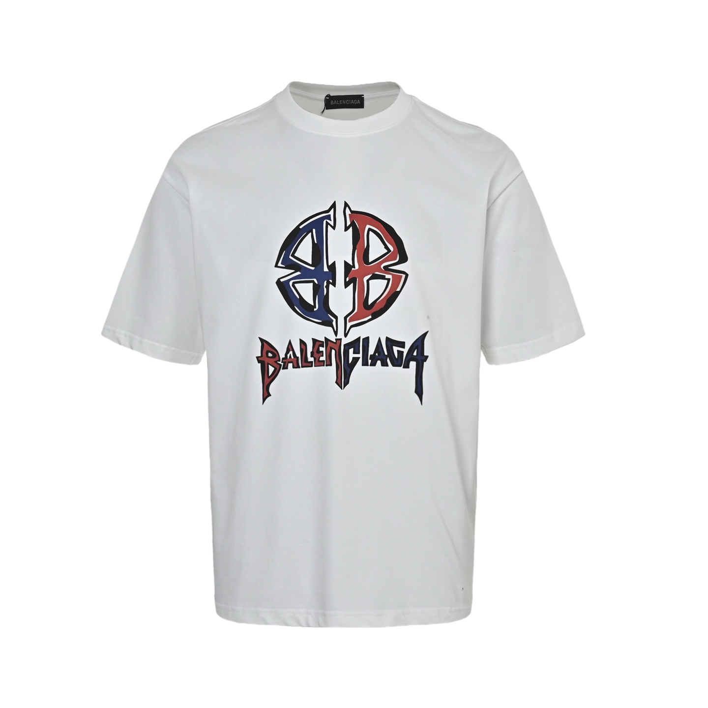 Balenciaga Double B Graffiti Print Short Sleeve