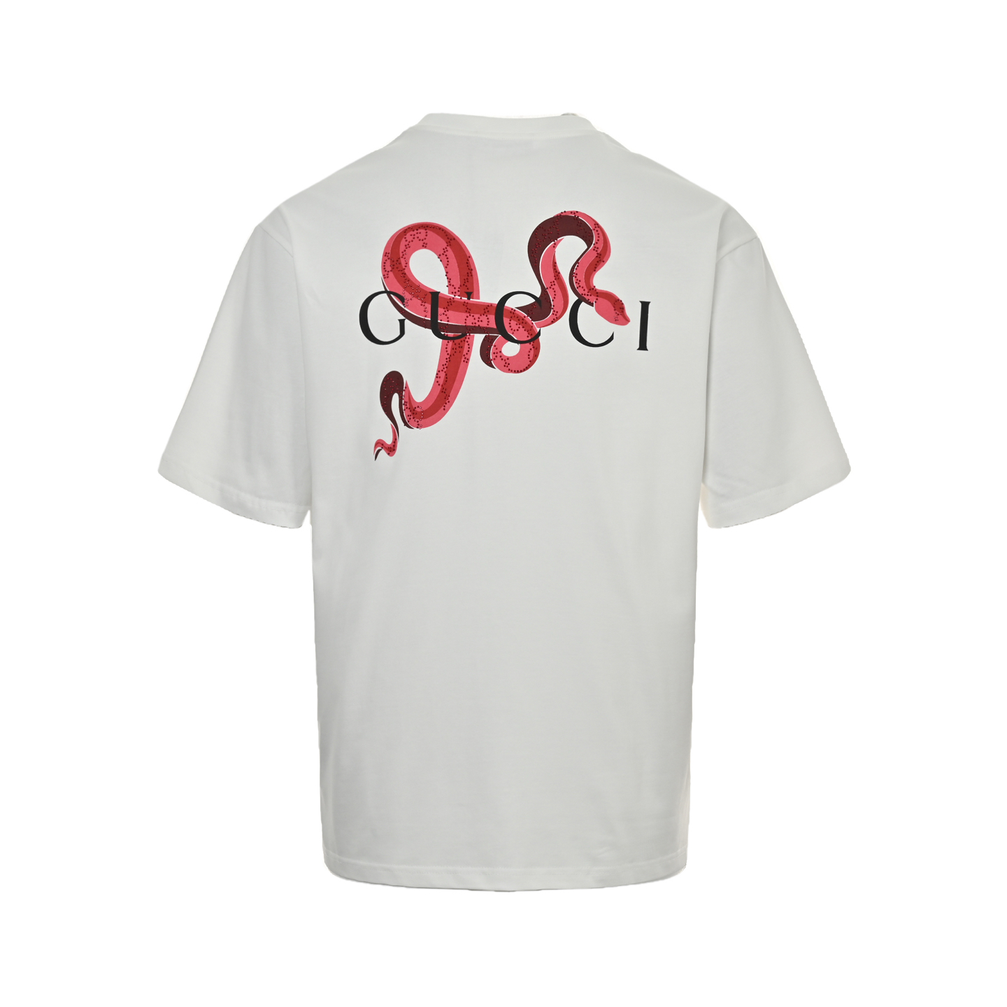 Gucci 25ss Snake Year Limited Edition Back Diamond Print Short Sleeve