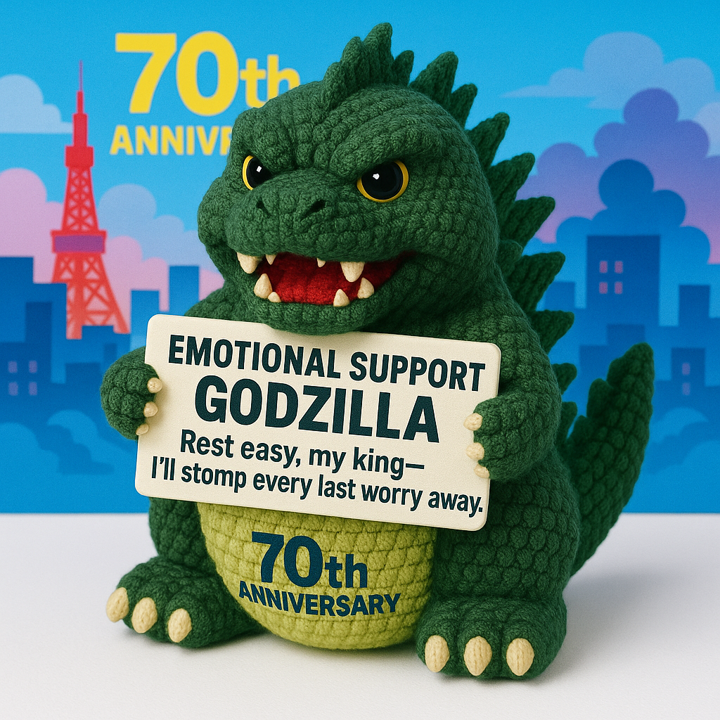 Godzilla 70th Anniversary Edition Crocheted Emotional Support