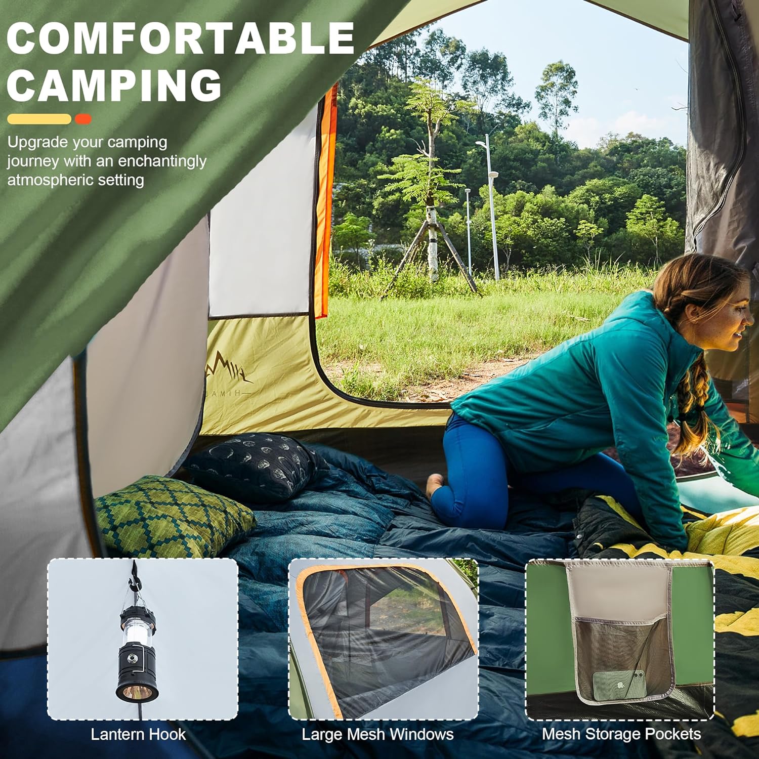 GoHimal SUV Tent for Camping Waterproof PU3000mm Spacious Double Layer Design
