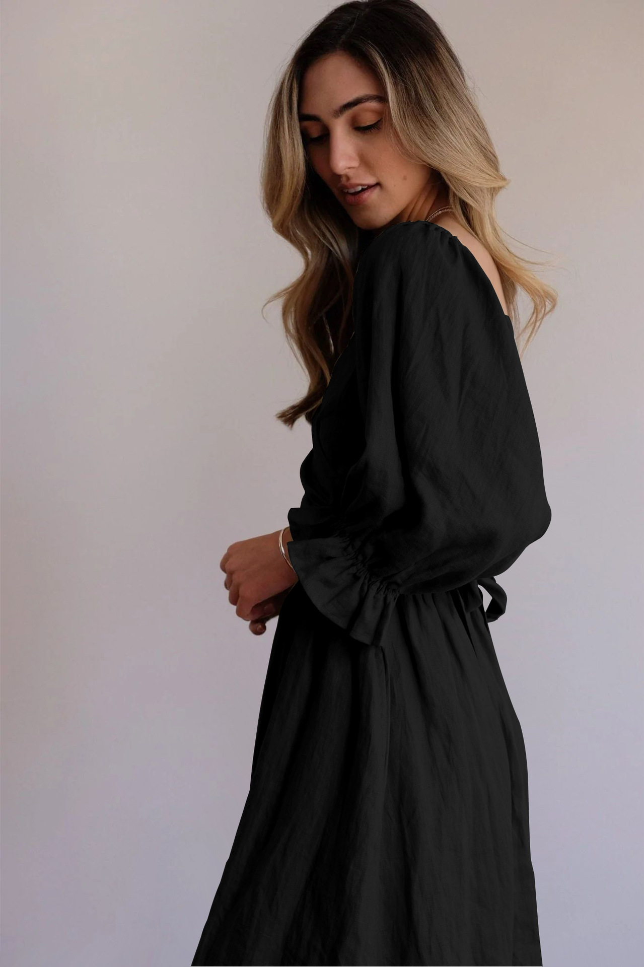 💥Hot Sale-[SAVE 50% OFF]--🏖️FRENCH RUFFLED LANTERN SLEEVES MULTI-WEAR DRESS--BUY 2 GET 10% OFF & FREE SHIPPING