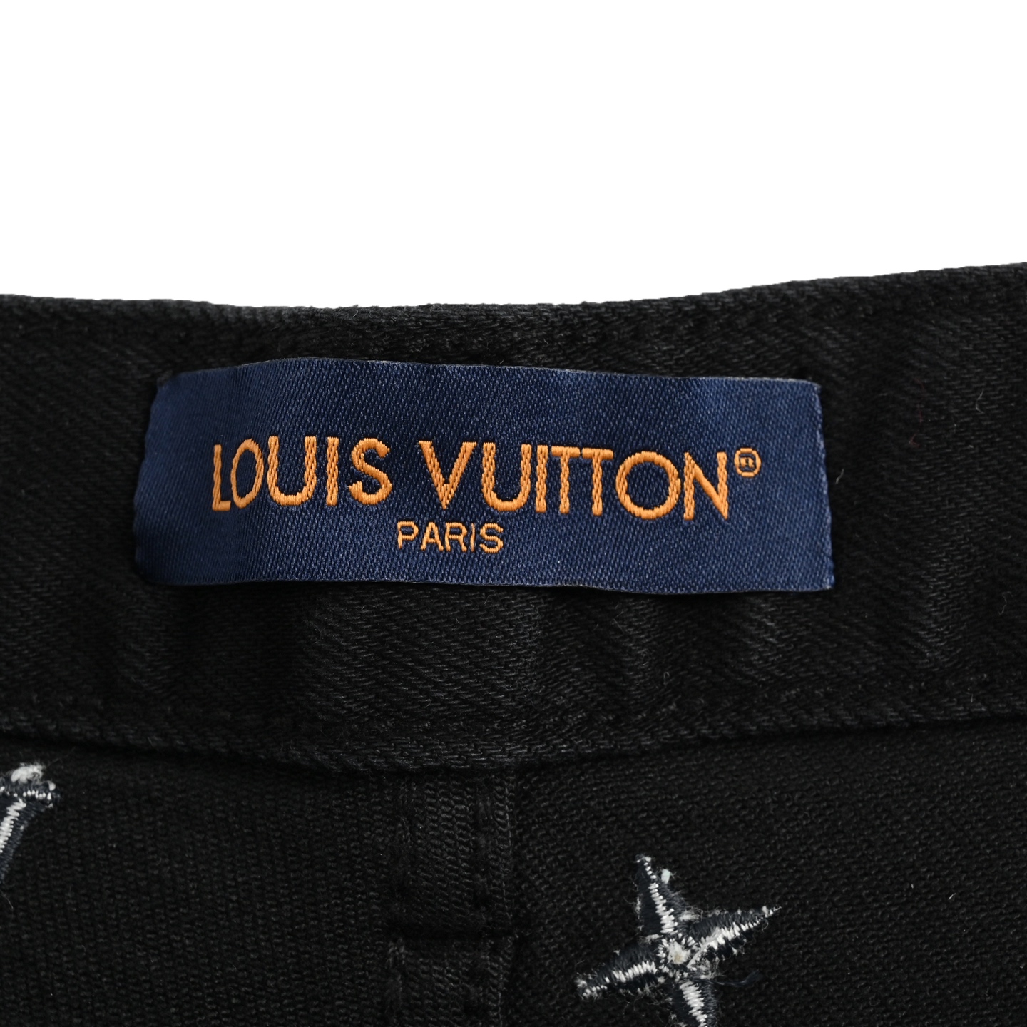 Louis Vuitton Jeans with Monochrome Embroidery on Back Pockets
