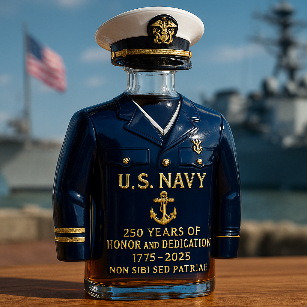 U.S. Military 250th Anniversary Limited Edition Whiskey Bottle
