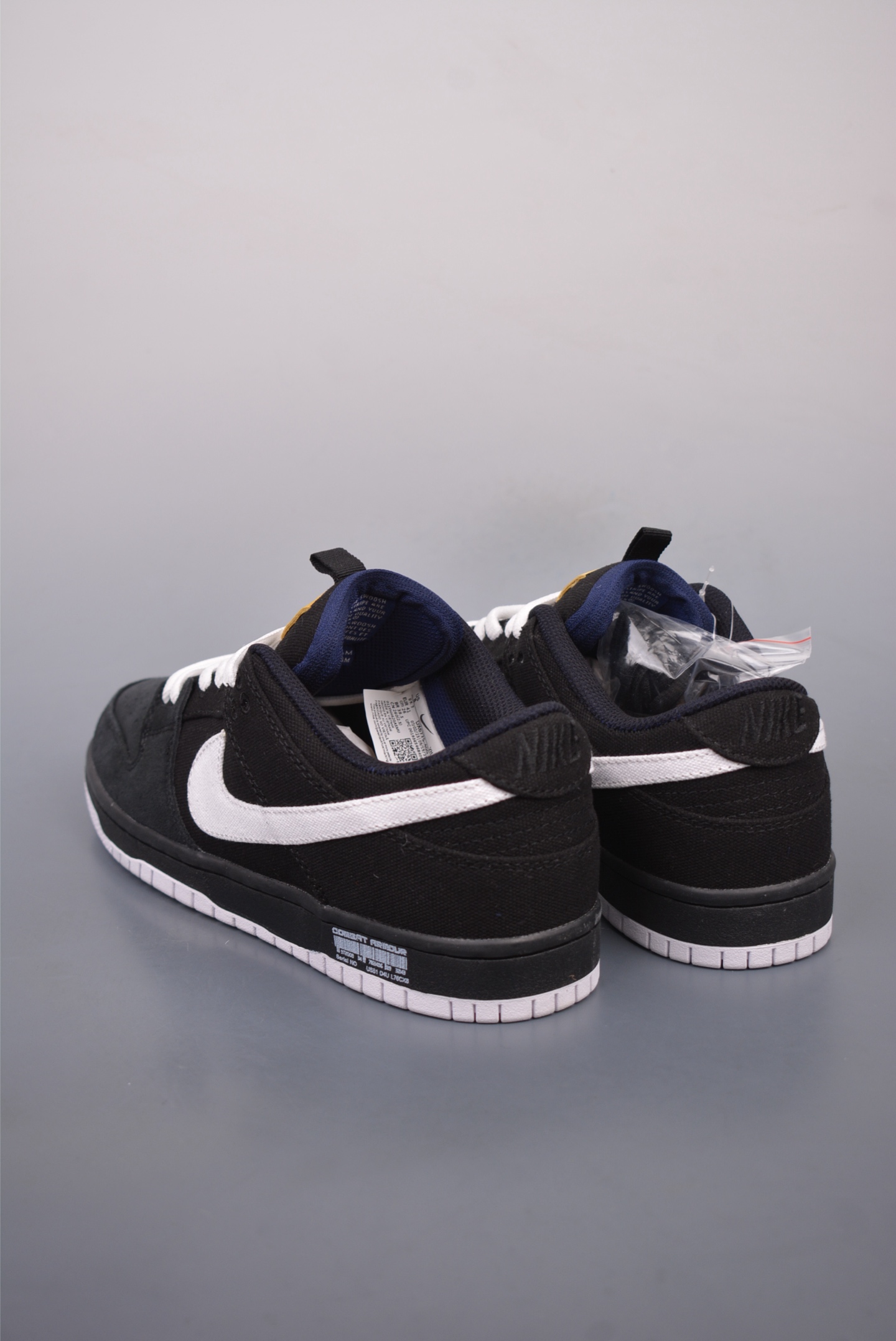 Nike SB Dunk Low Retro Sneakers Black and White DX6775-400