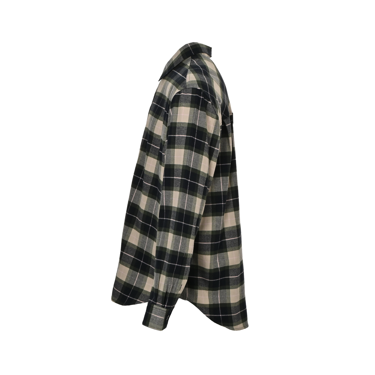 Loewe 25ss cuff leather checked shirt jacket