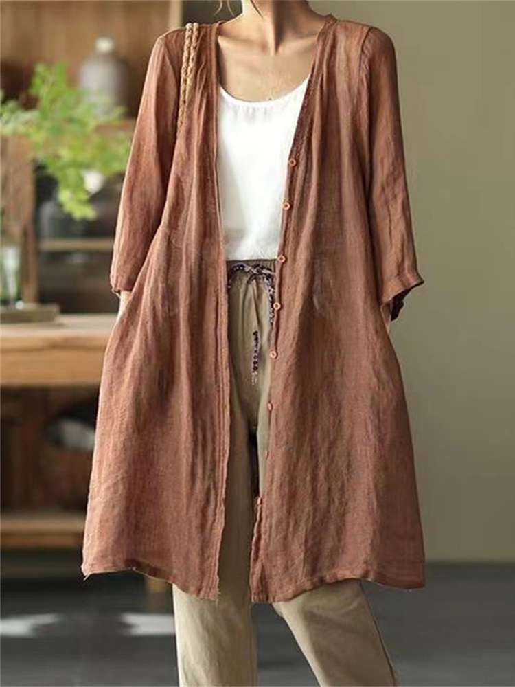 Basic Oversize A Line Flowy Cardigan