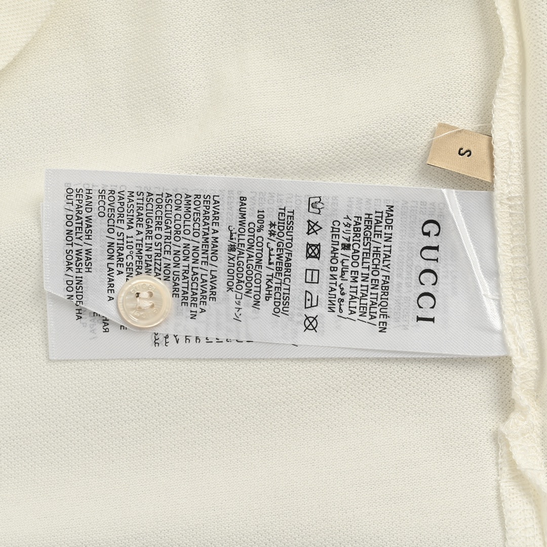 Gucci 24ss Pocket GG Embroidery Polo Short Sleeve