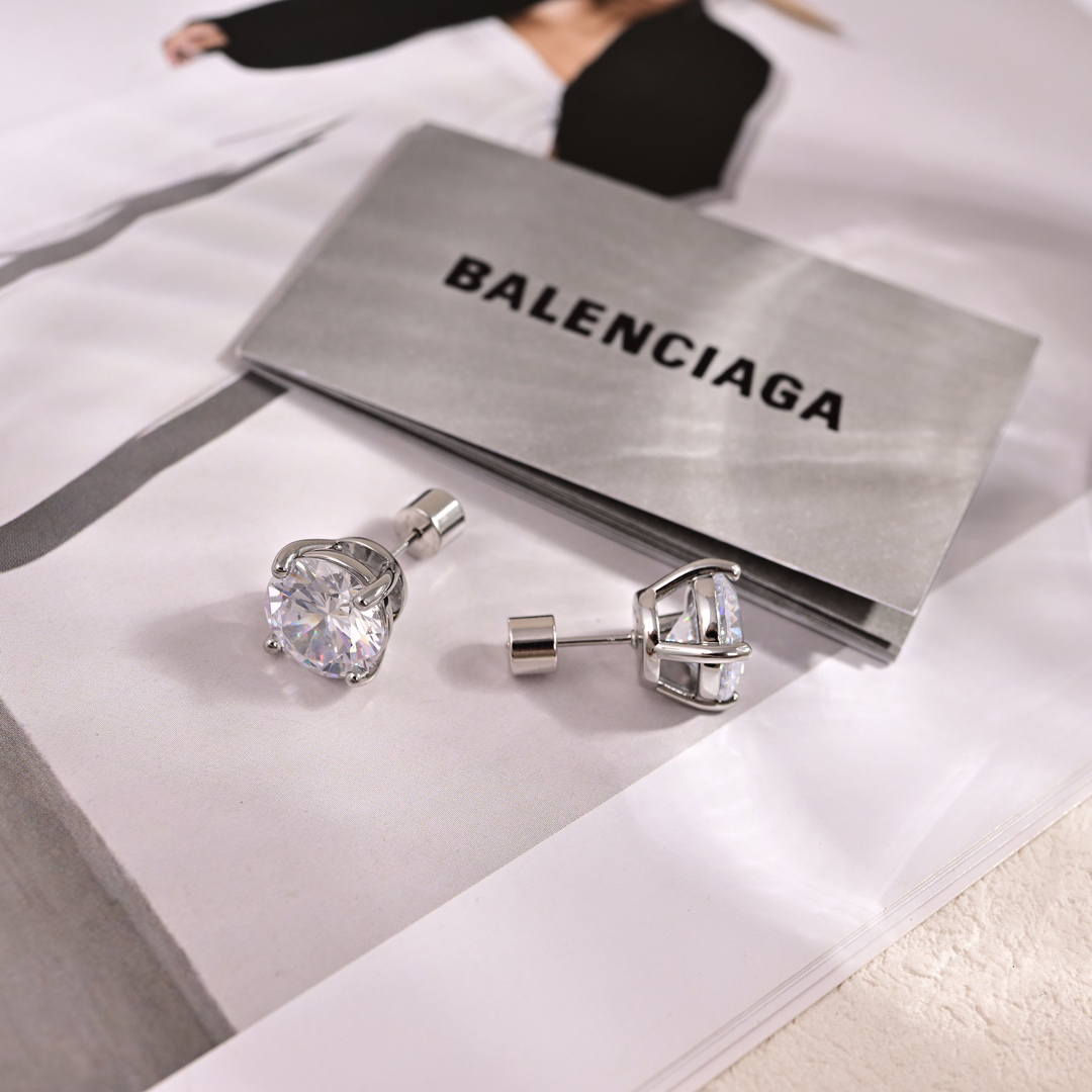 Balenciaga diamond earrings