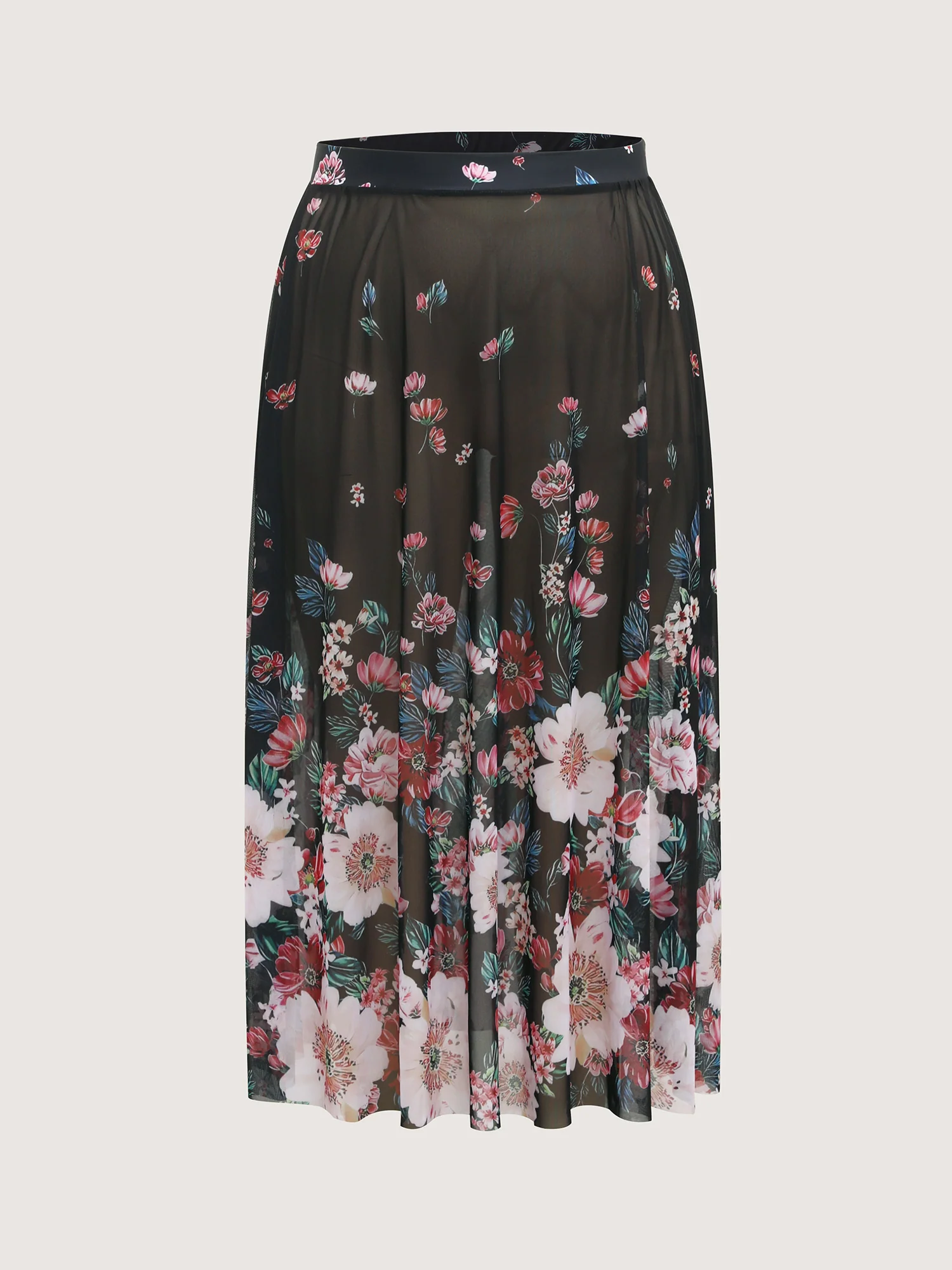 Two-Piece Floral Print Sarong, Swimsuit